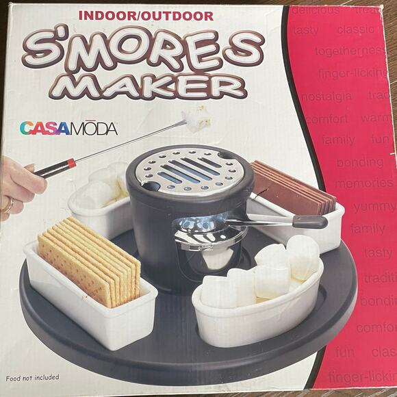 NEW Casa Moda. S'mores Maker Indoor Outdoor Smores Set Marshmallow Roaster - Picture 1 of 7